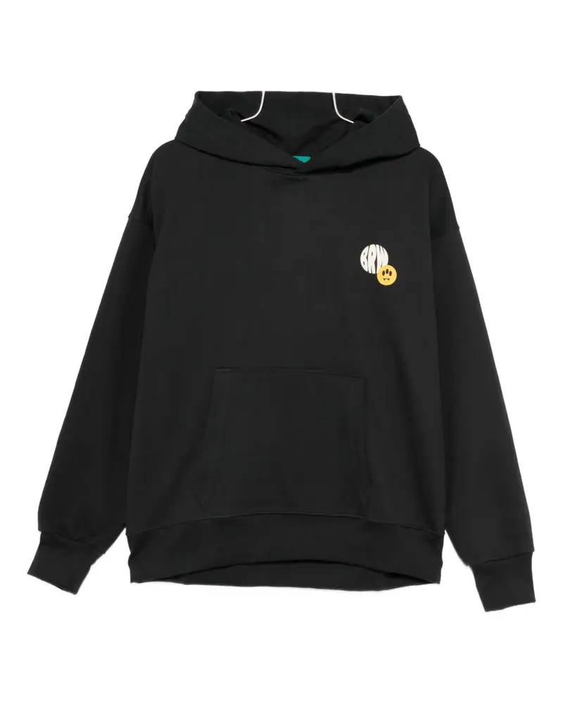 BARROW graphic hooded sweatshirt - Schwarz Schwarz
