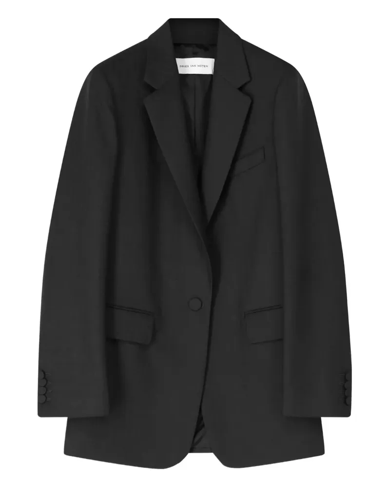 Dries van Noten Blazer aus Wolle mit Fischgrätenmuster - Blau Blau