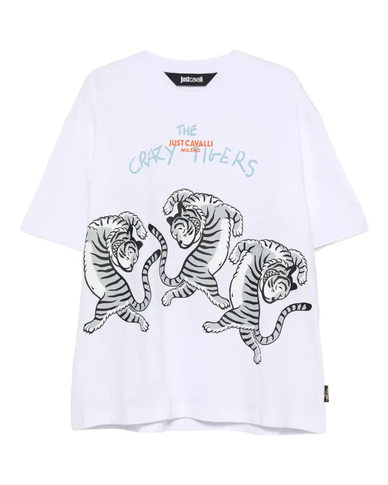 Just Cavalli T-Shirt mit grafischem Print - Weiß Weiß