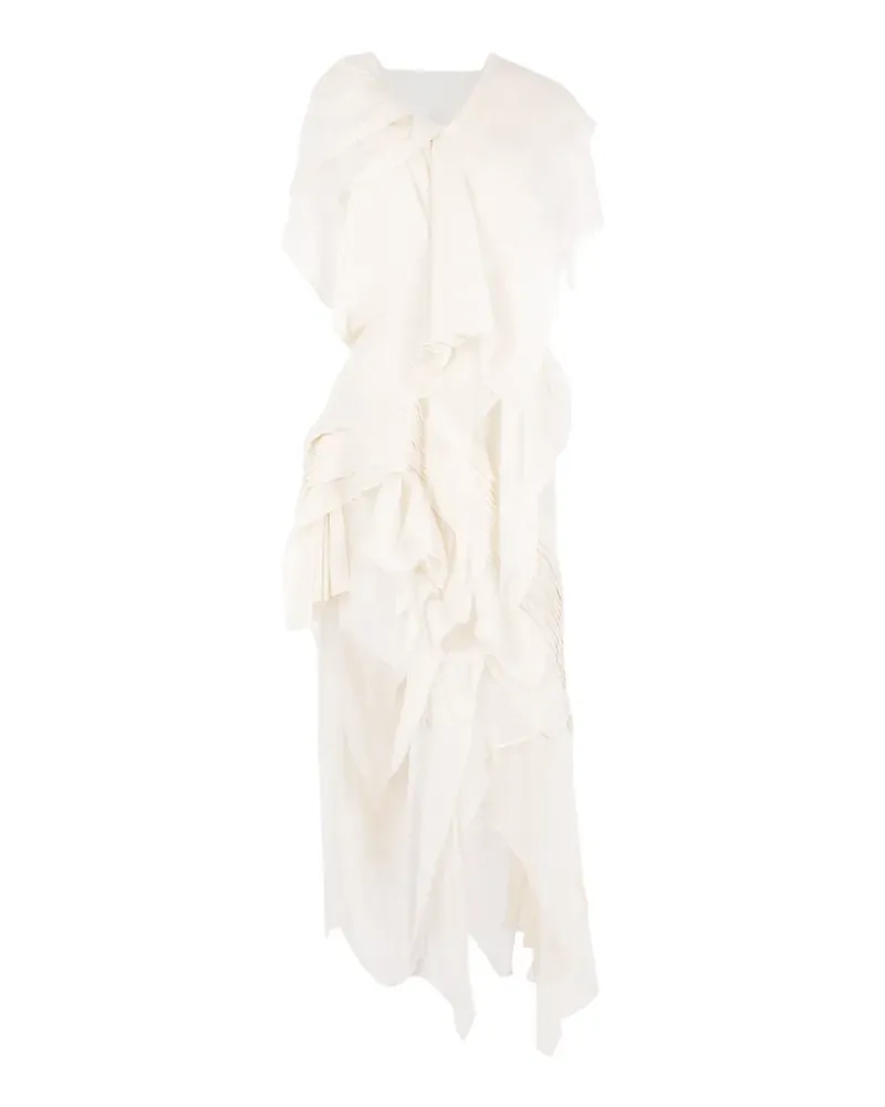 Yohji Yamamoto pleated draped dress - Nude Nude