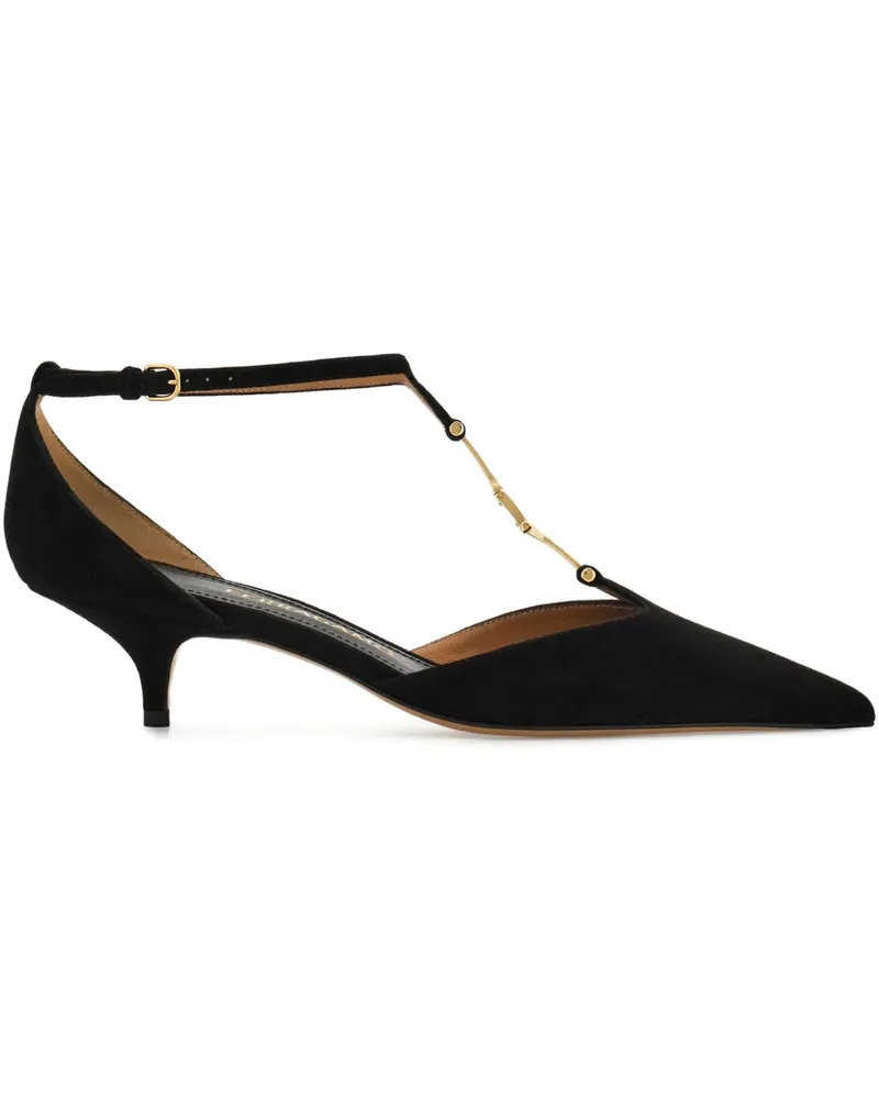 Ferragamo Pumps mit T-Riemen 40mm - Schwarz Schwarz