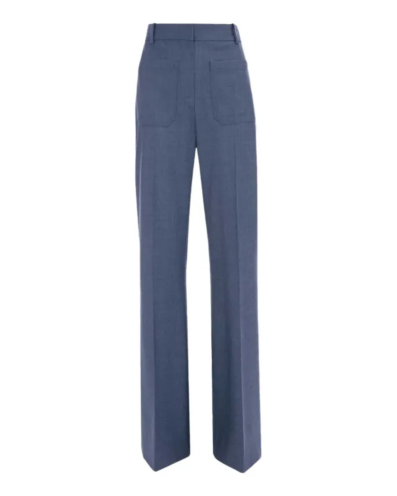 Victoria Beckham Alina patch-pocket tailored trousers - Blau Blau