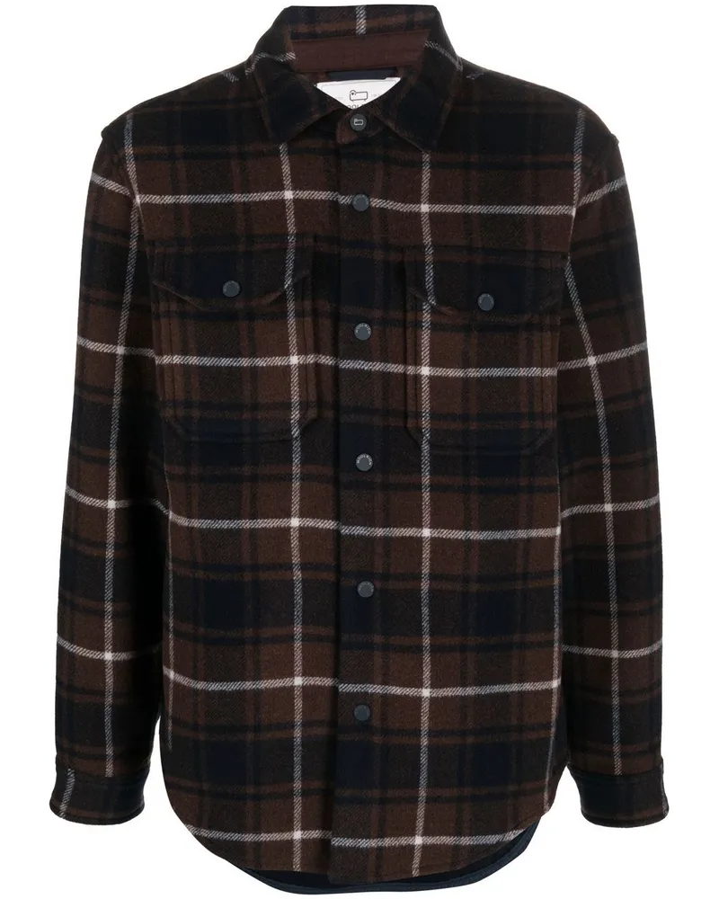 Woolrich Karierte Hemdjacke - Braun Braun