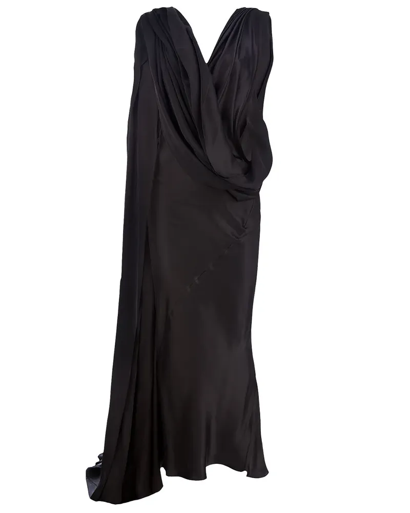 Haider Ackermann Convertible neck drape dress - Schwarz Schwarz