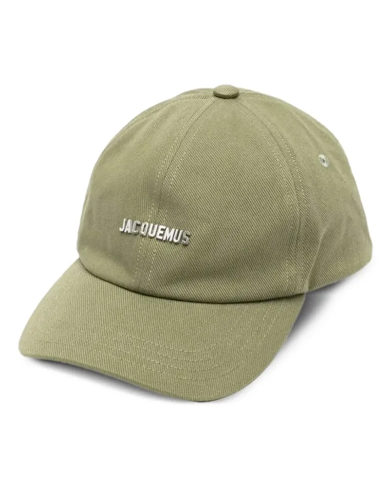 Jacquemus logo-detail cotton baseball cap - Grün Grün