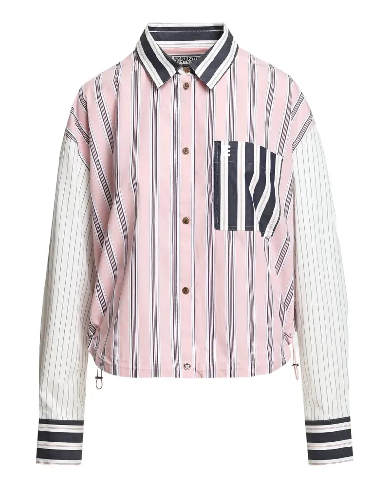 Essentiel Gestreiftes Kozef Patchwork-Hemd - Rosa Rosa