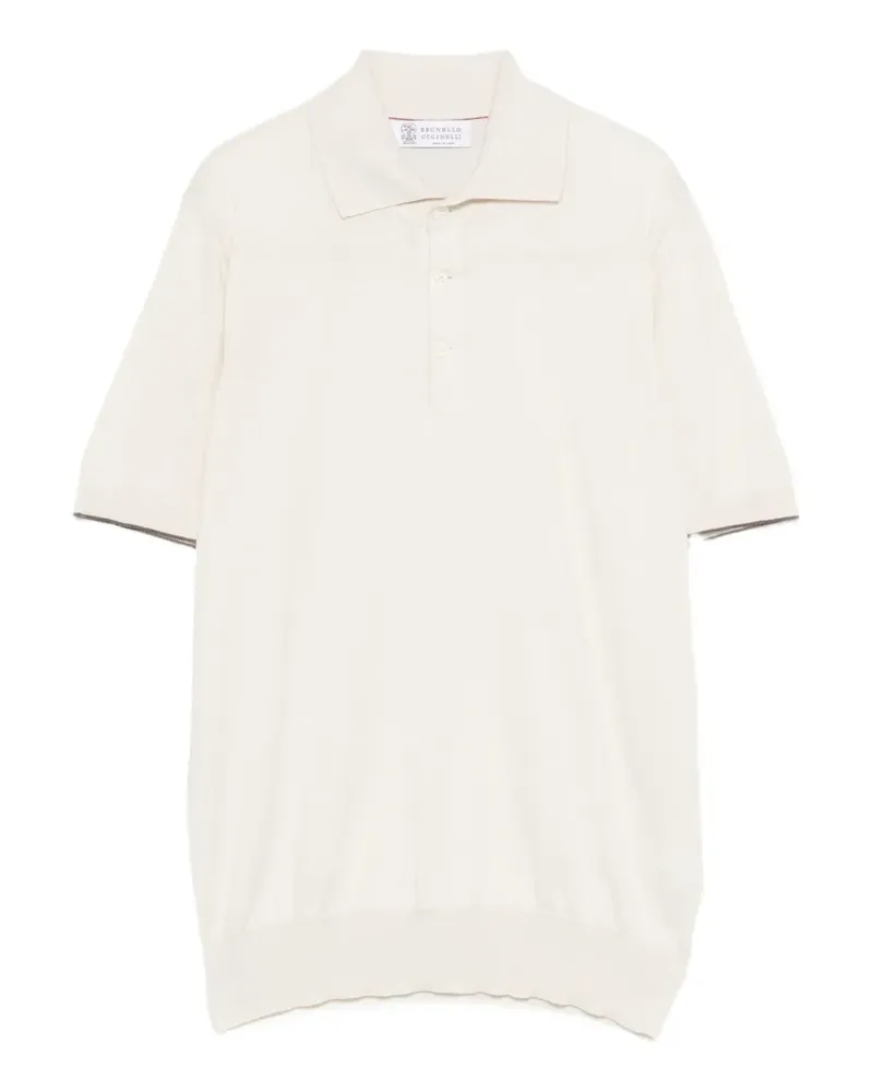 Brunello Cucinelli Kurzärmeliger Pullover - Weiß Weiß