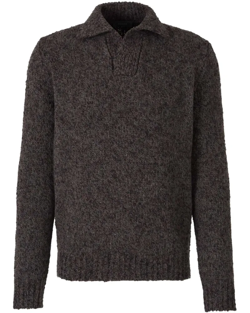 Zanone Klassischer Pullover - Braun Braun