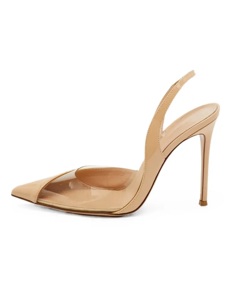 Gianvito Rossi Plexi Slingback-Pumps - Nude Nude