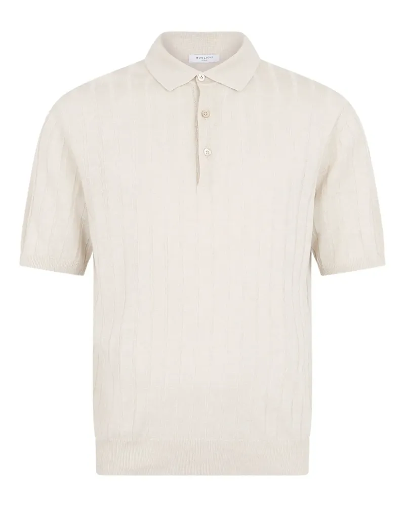 Boglioli Geripptes Poloshirt - Nude Nude