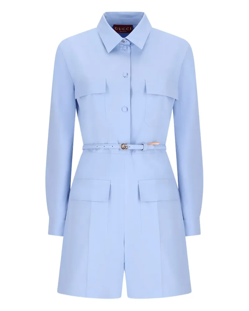 Gucci Playsuit mit Gürtel - Blau Blau
