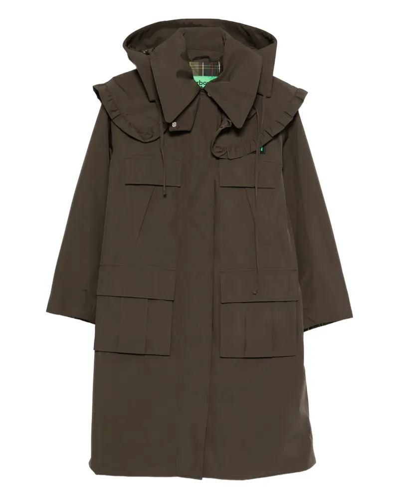 Barbour ruffled hooded jacket - Grün Grün