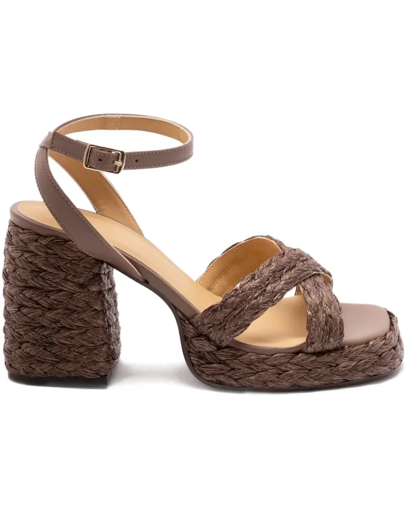 Castañer raffia heeled espadrilles - Braun Braun