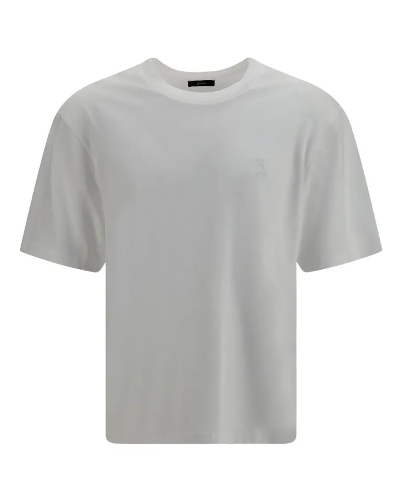 Herno T-Shirt mit Logo-Stickerei - Weiß Weiß
