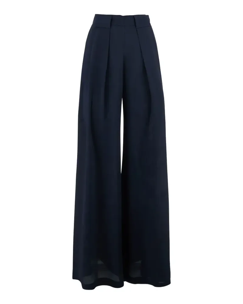 Momoni pleated palazzo pants - Blau Blau