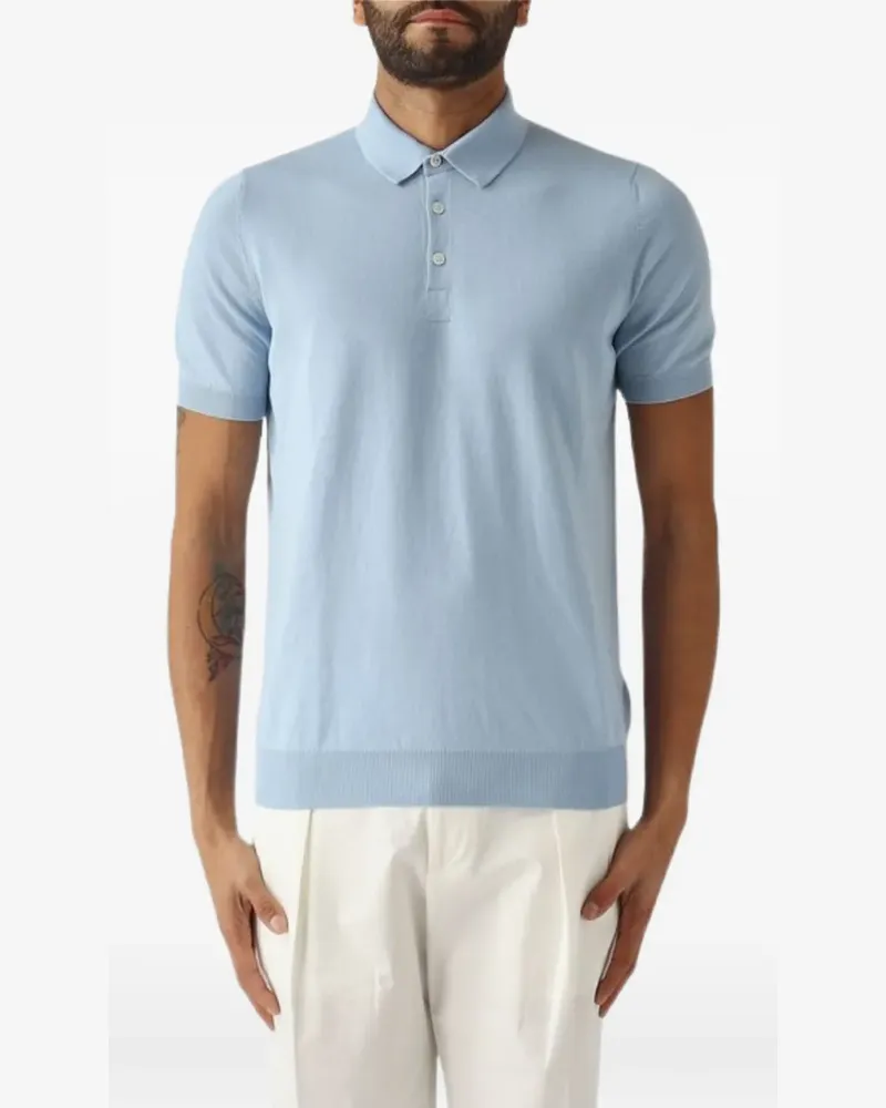 Gran Sasso Poloshirt mit kurzen Ärmeln - Blau Blau