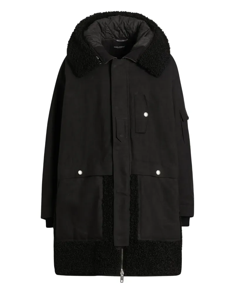 Dolce & Gabbana Kapuzenparka mit Fleecefutter - Schwarz Schwarz