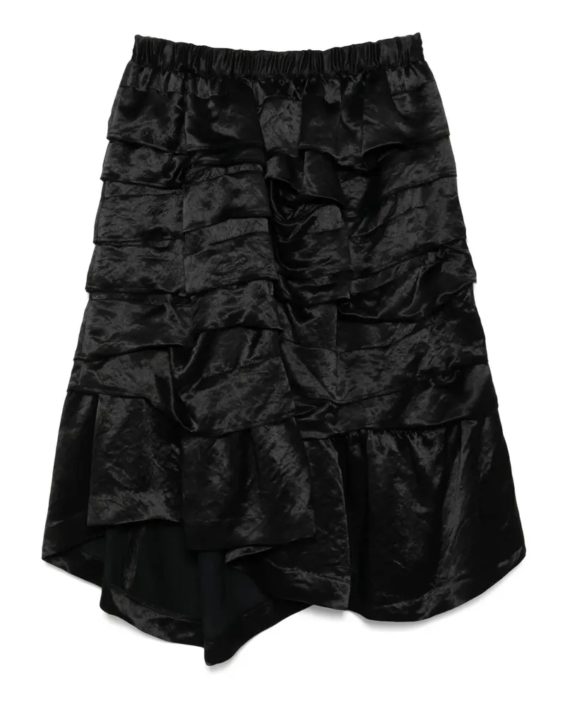 Comme des Garçons Gerüschter Acetate Rock - Schwarz Schwarz