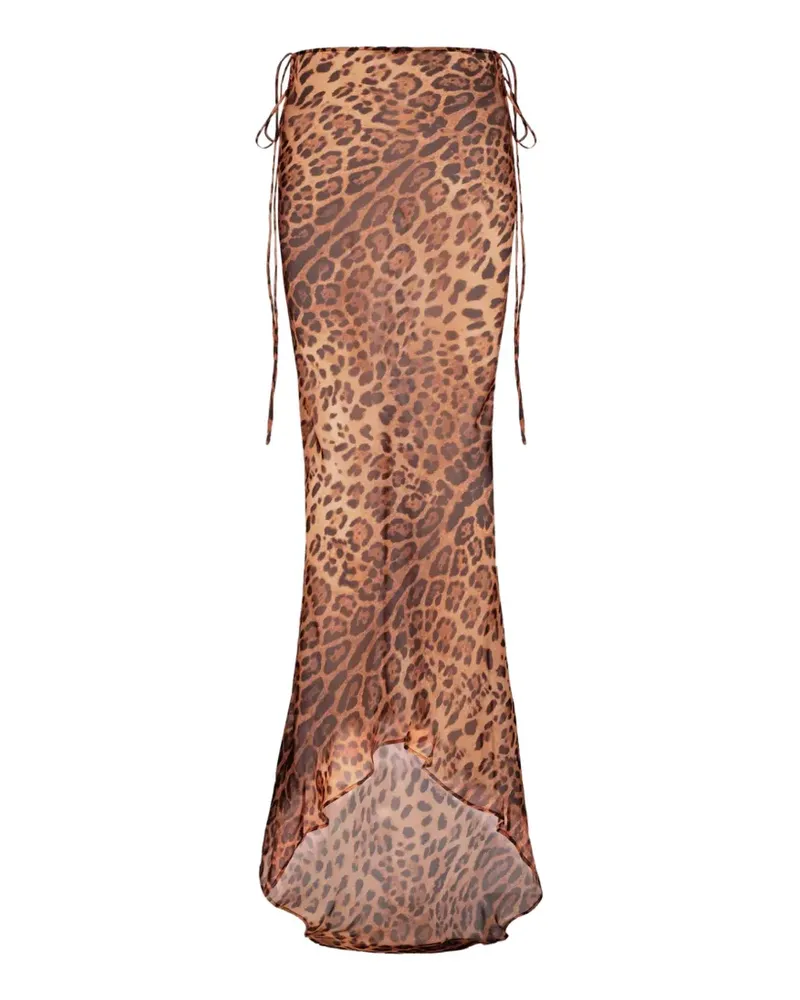 Reina Olga Sirenusa leopard-print maxi skirt - Braun Braun