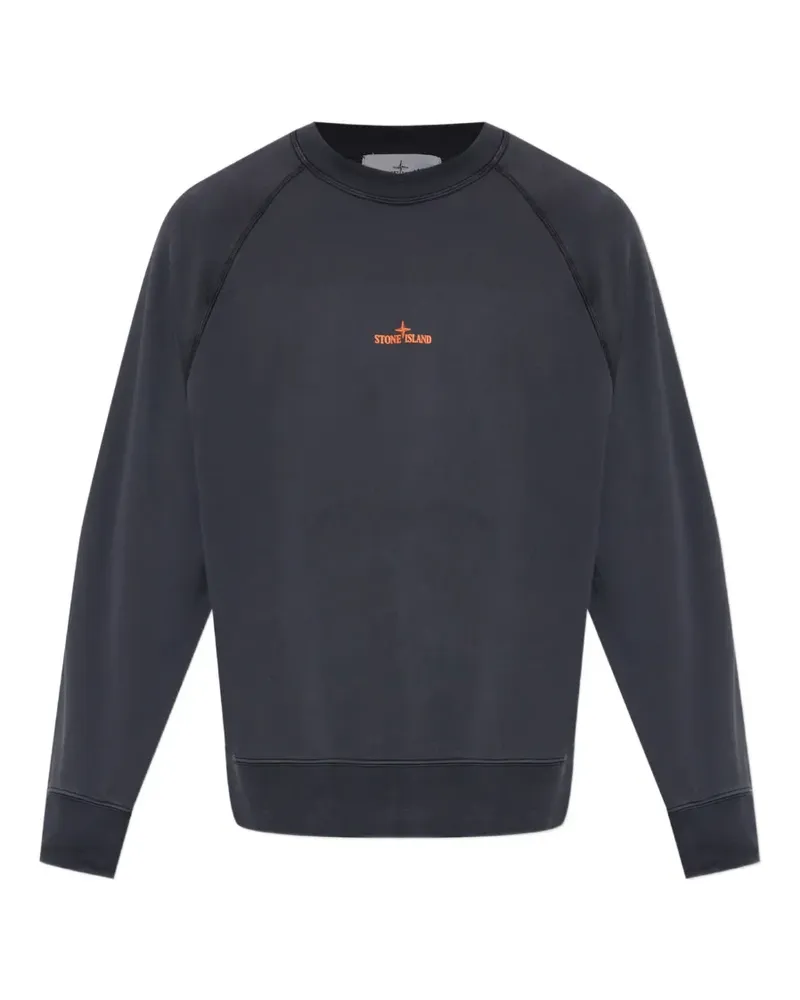 Stone Island logo-print raglan-sleeve sweater - Grau Grau