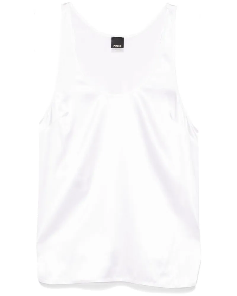 Pinko Top in Satinoptik - Weiß Weiß