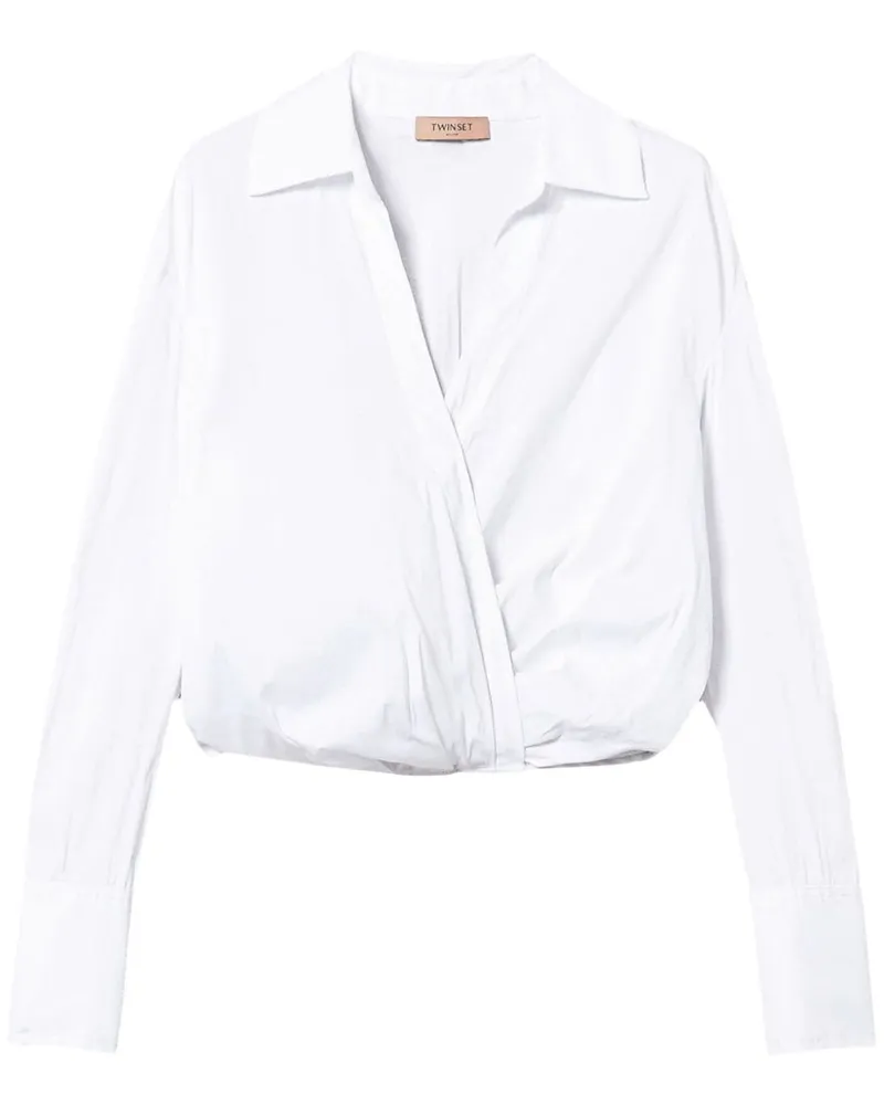 Twin-Set Bluse aus Popeline - Weiß Weiß