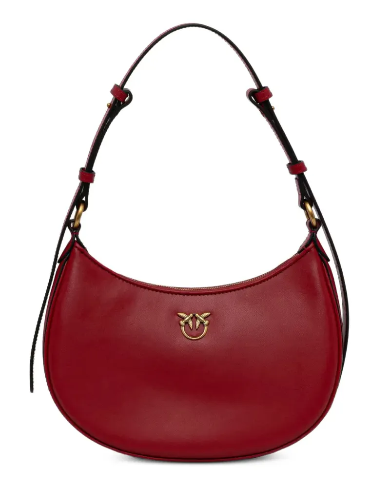 Pinko Half Moon Simply Love Tote Bag aus Leder - Rot Rot
