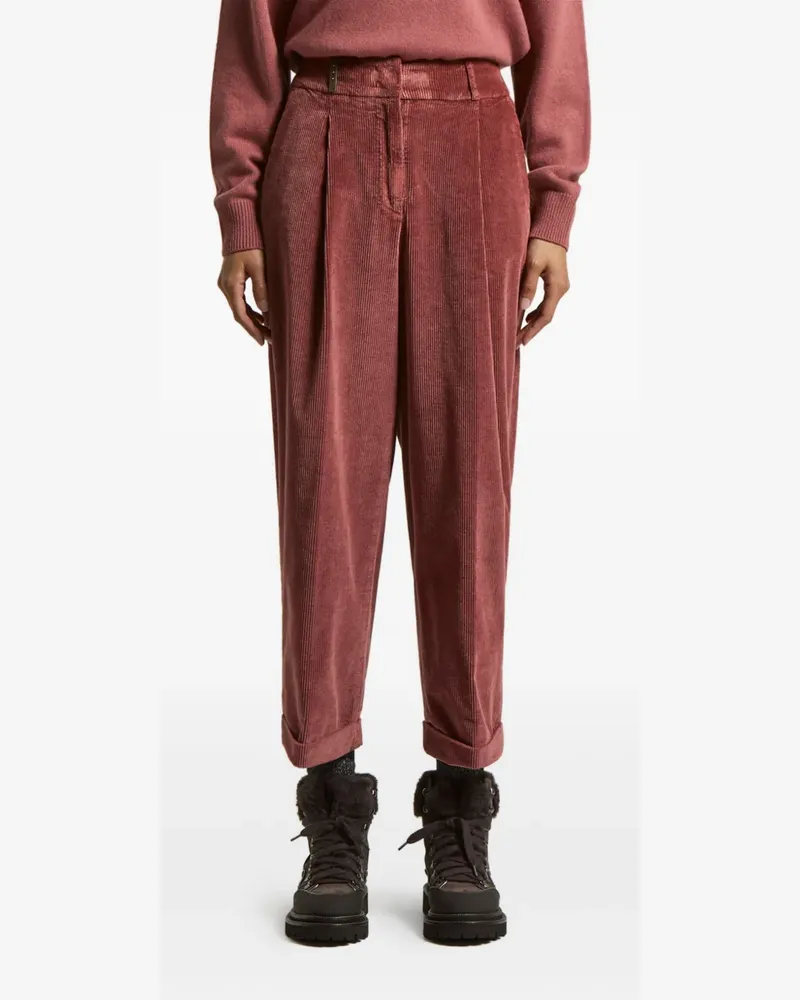 Peserico Hose aus Cord - Rot Rot