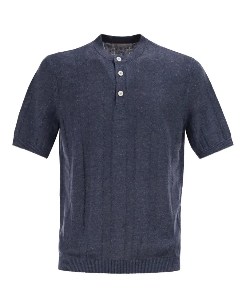 Brunello Cucinelli ribbed T-shirt - Blau Blau
