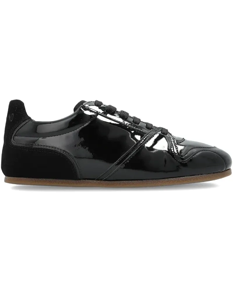 Moschino Sneakers aus Lackleder - Schwarz Schwarz