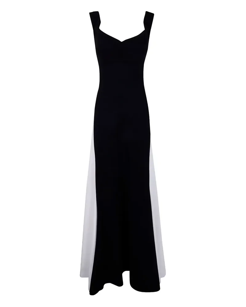 Chiara Boni Zweifarbiges MIdikleid - Schwarz Schwarz