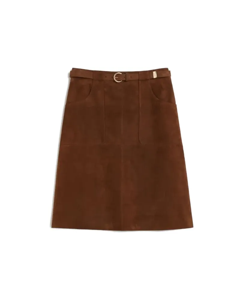 Max Mara Rock aus Wildleder - Braun Braun