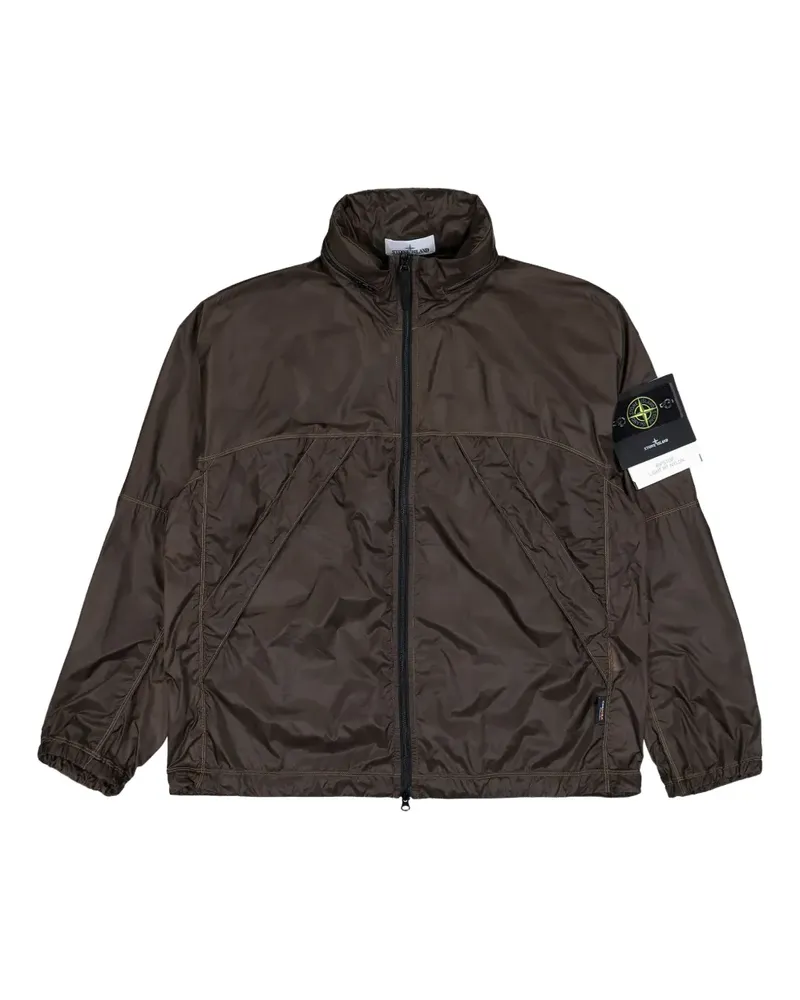Stone Island Windbreaker mit verdeckter Kapuze - Grün Grün