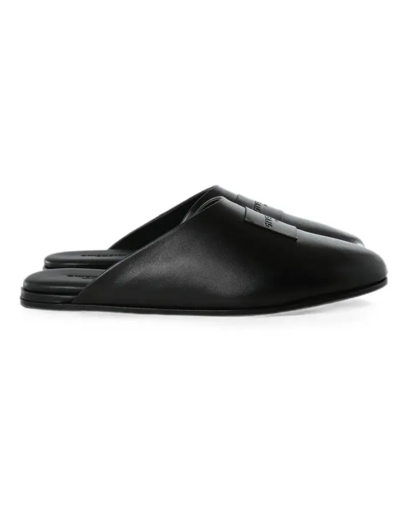 Givenchy logo-patch leather mules - Schwarz Schwarz