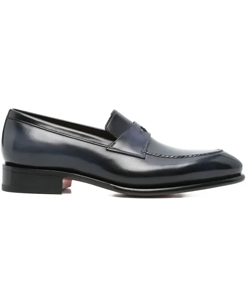 Santoni leather loafers - Blau Blau
