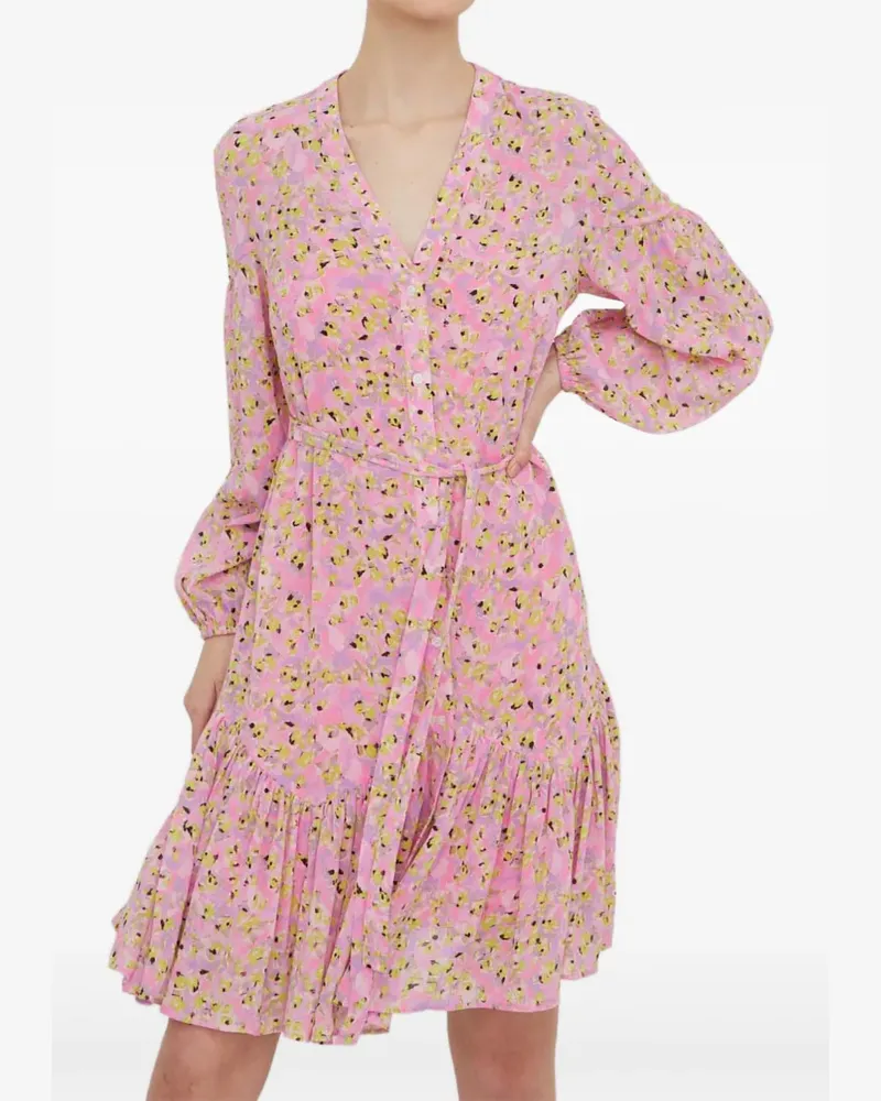 HUGO BOSS Minikleid mit Rüschen - Rosa Rosa