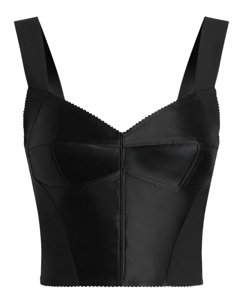 Dolce & Gabbana Bodycon Bustier-Top - Schwarz Schwarz