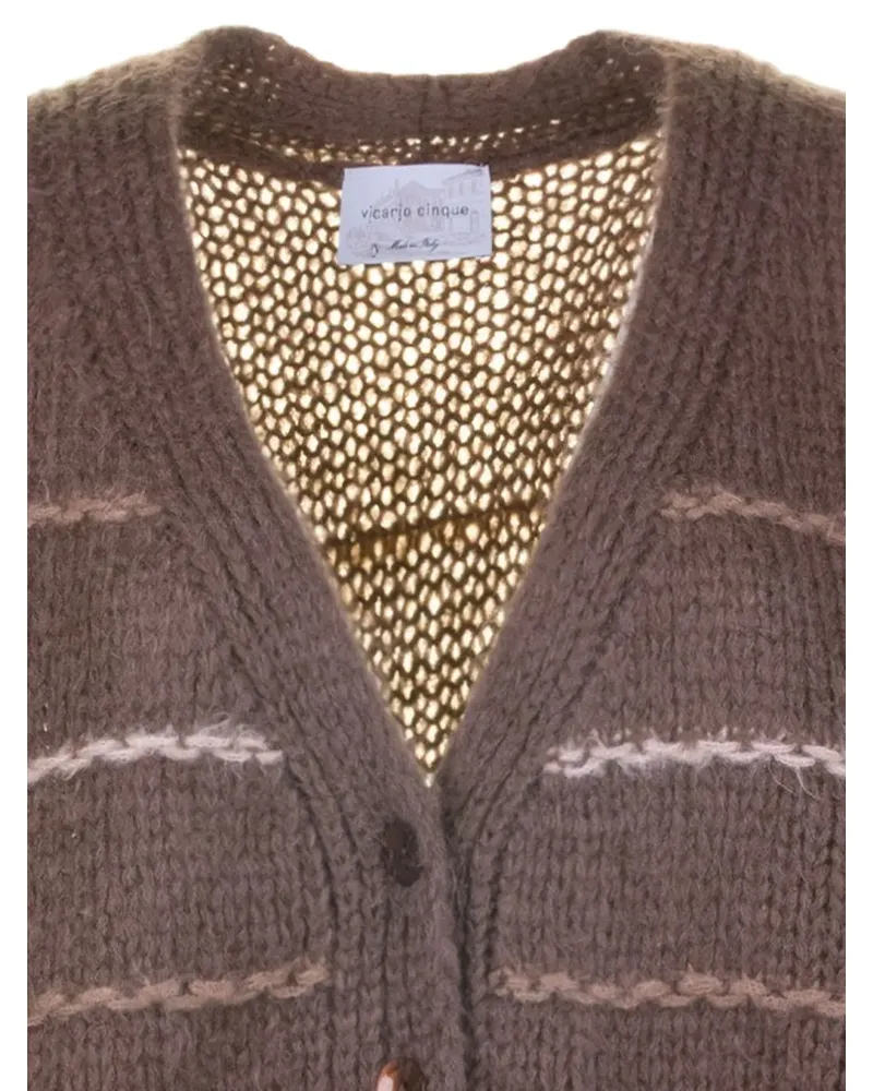 cinque Gestreifter Cardigan - Braun Braun