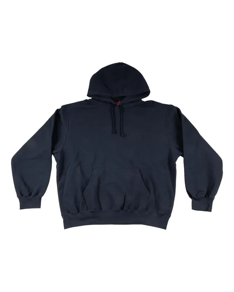 Supreme Being satin-appliqué hoodie - Blau Blau