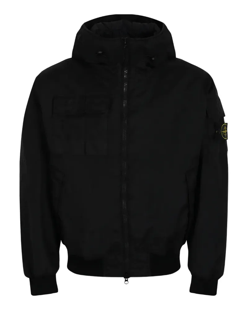 Stone Island Compass-badge hooded jacket - Schwarz Schwarz