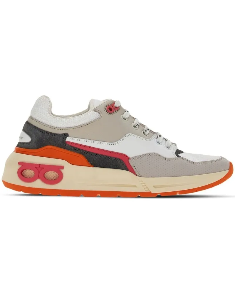 Ferragamo Sneakers mit Gancini-Schild - Weiß Weiß