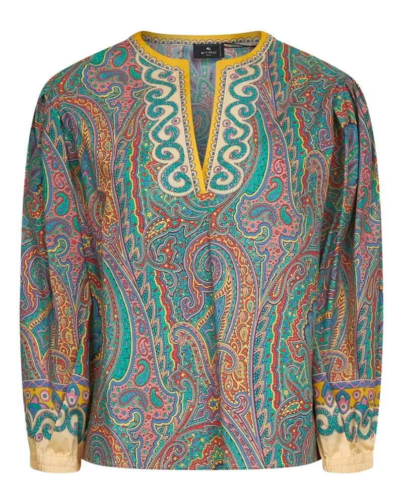 Etro Bluse mit Paisley-Print - Grün Grün