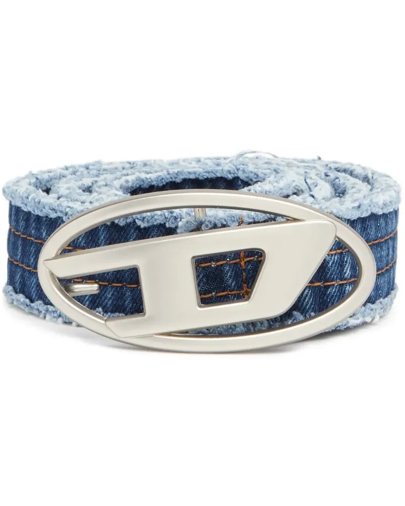 Diesel 1DR Gürtel mit Logo-Schnalle - Blau Blau