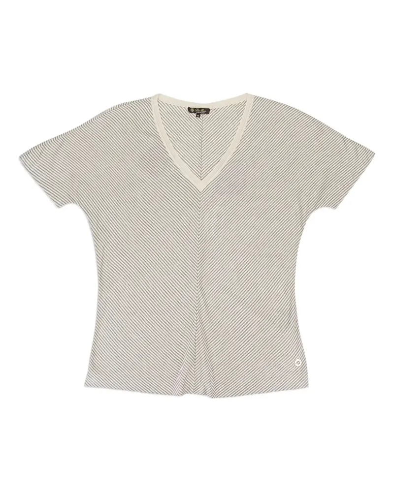 Loro Piana Gestreiftes T-Shirt - Grau Grau