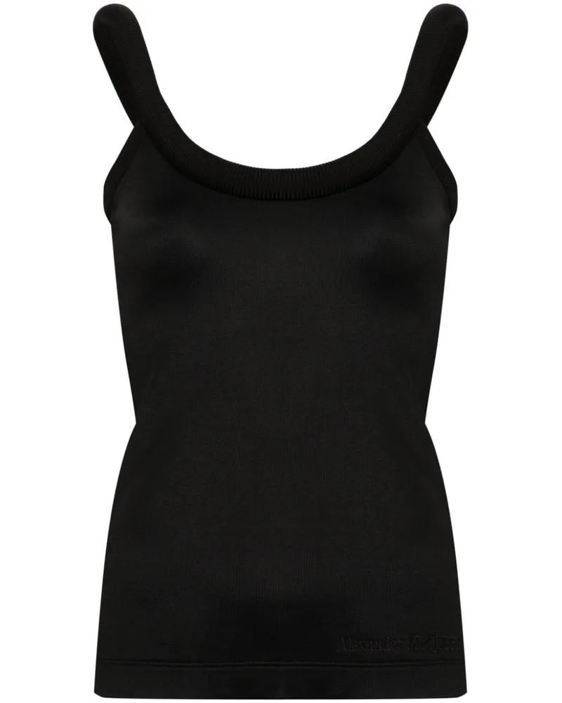 Alexander McQueen Top mit 3D-Detail - Schwarz Schwarz