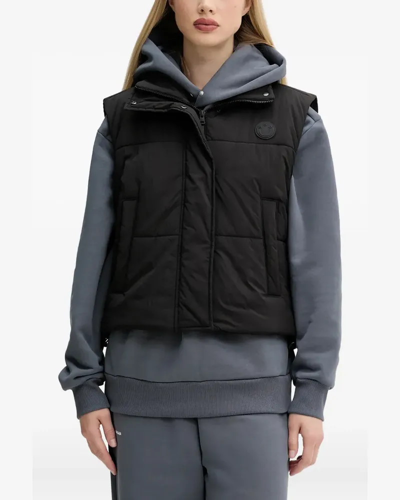 HUGO BOSS Gesteppte Weste mit Logo-Detail - Schwarz Schwarz