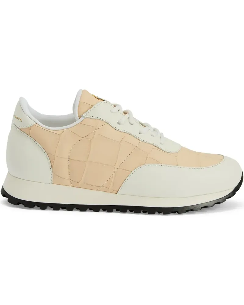 Giuseppe Zanotti Jimi Sneakers mit Kroko-Optik - Nude Nude