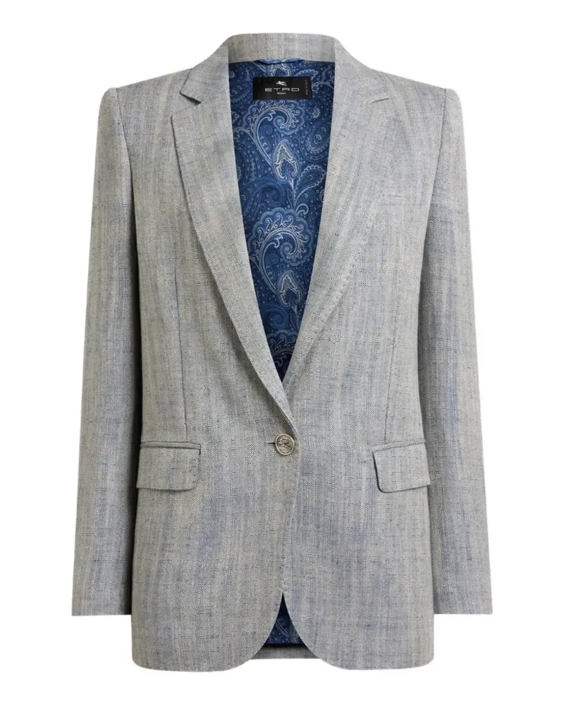 Etro single-breasted blazer - Grau Grau