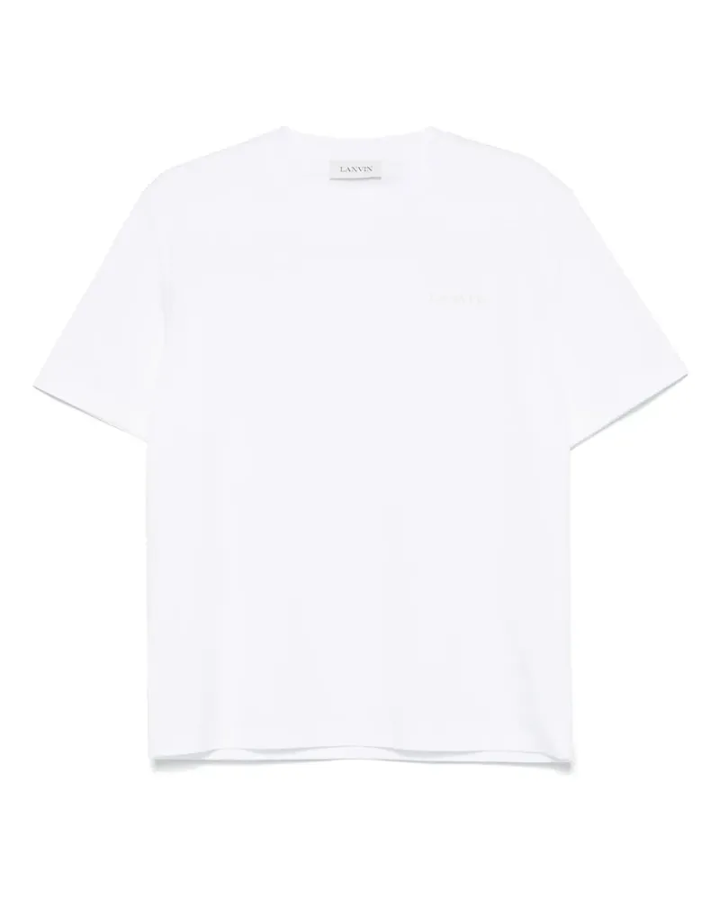 Lanvin T-Shirt mit Logo-Stickerei - Weiß Weiß