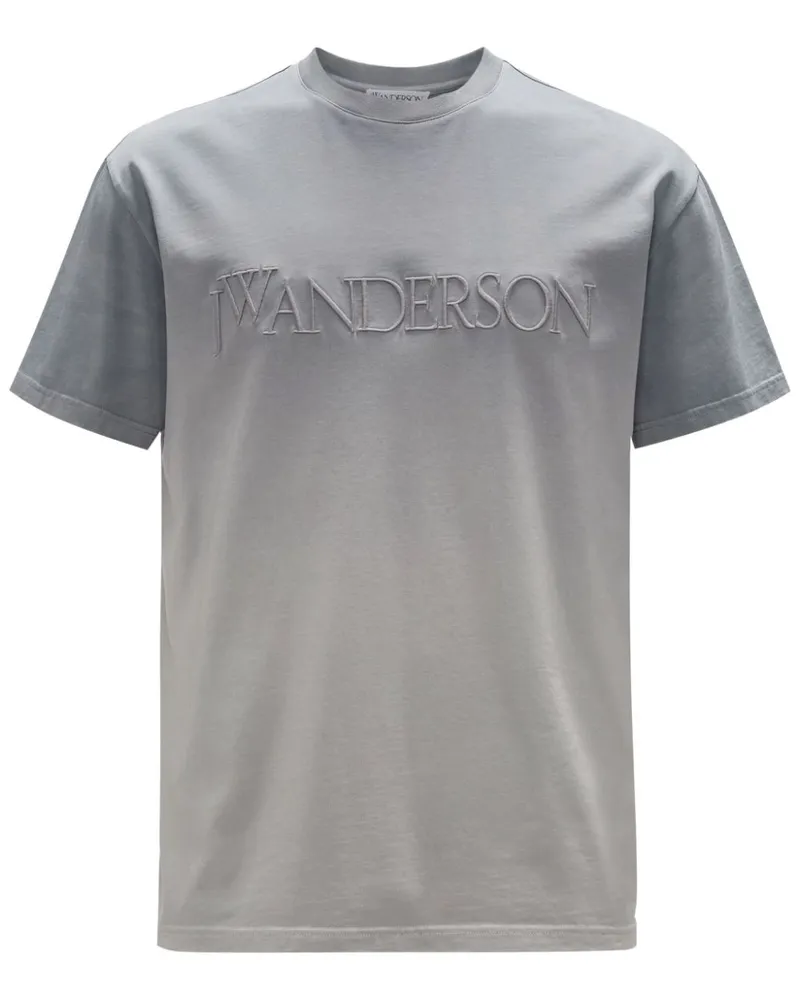 J.W.Anderson Besticktes T-Shirt aus Bio-Baumwolle Grau